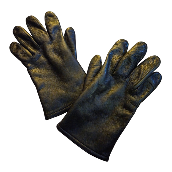 Vintage Isotoner Aris Set Of 2 Women (8-9) Leather Gloves Winter Riding Classic - Picture 5 of 11